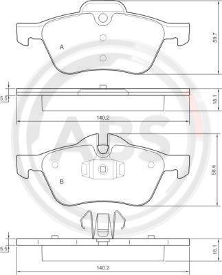 A.B.S. 37279 - Brake Pad Set, disc brake car-mod.net