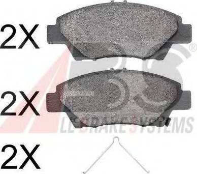 A.B.S. 37754 OE - Brake Pad Set, disc brake car-mod.net