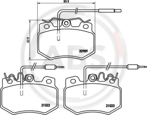 A.B.S. P61031 - Brake Pad Set, disc brake car-mod.net