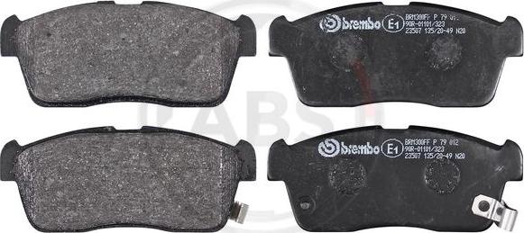 A.B.S. P79012 - Brake Pad Set, disc brake car-mod.net