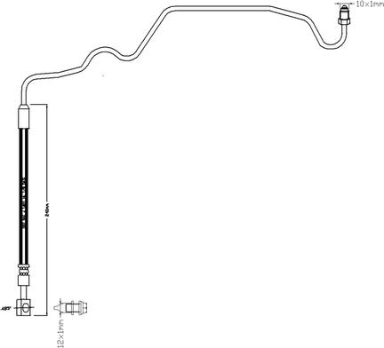 ABTEX ABH1156L - Brake Hose car-mod.net