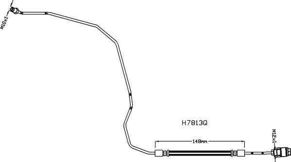 ABTEX ABH1160L - Brake Hose car-mod.net