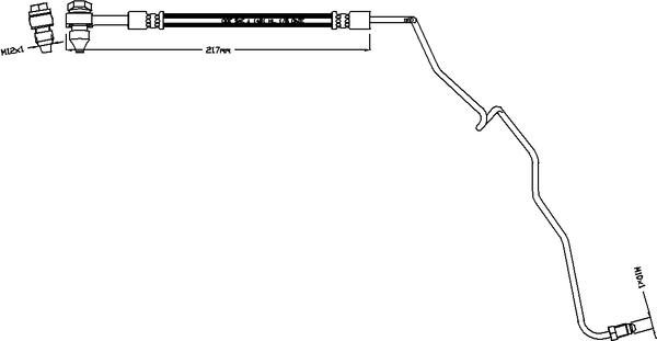 ABTEX ABH1251L - Brake Hose car-mod.net