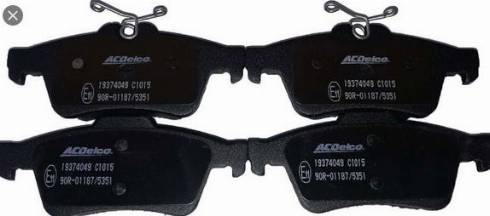 ACDelco 19374049 - Brake Pad Set, disc brake car-mod.net