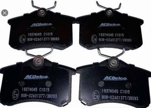 ACDelco 19374045 - Brake Pad Set, disc brake car-mod.net
