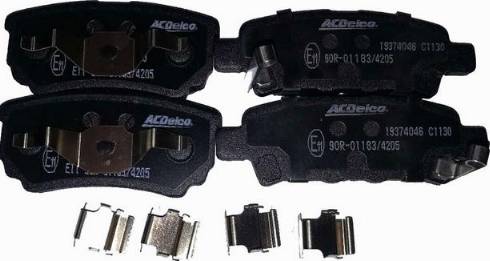 ACDelco 19374046 - Brake Pad Set, disc brake car-mod.net