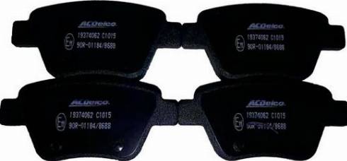 ACDelco 19374052 - Brake Pad Set, disc brake car-mod.net
