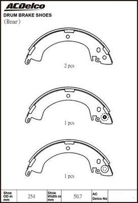 ACDelco ACBS1594 - Drum Brake Shoe Set car-mod.net
