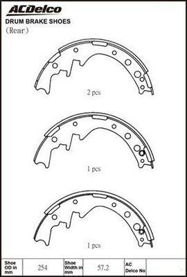 ACDelco ACBS1648 - Drum Brake Shoe Set car-mod.net