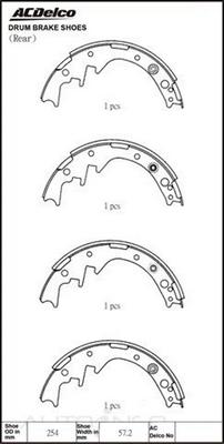 ACDelco ACBS1371 - Drum Brake Shoe Set car-mod.net