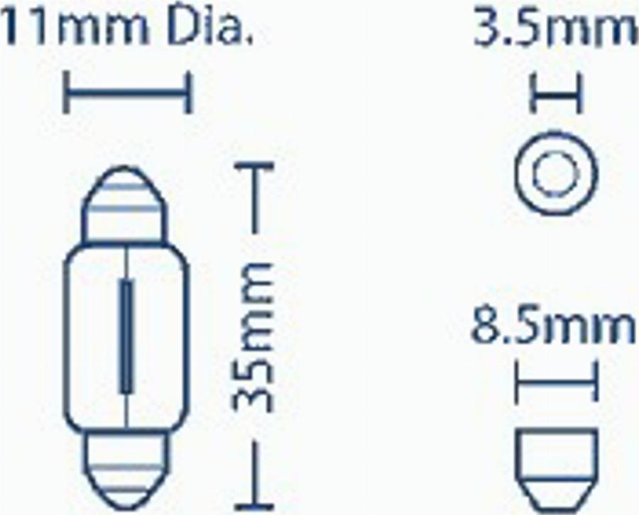 ACDelco ACBU1004 - Bulb, licence plate light car-mod.net