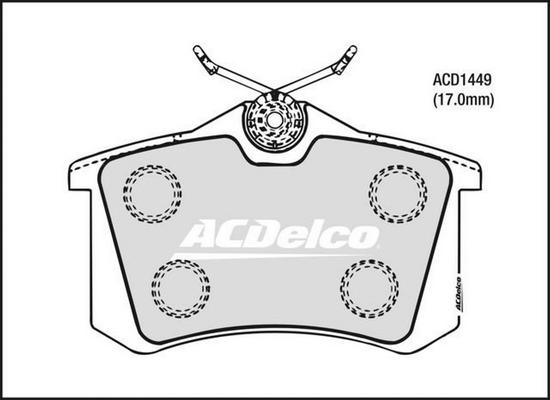 ACDelco ACD1449 - Brake Pad Set, disc brake car-mod.net