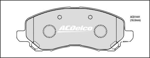ACDelco ACD1441 - Brake Pad Set, disc brake car-mod.net