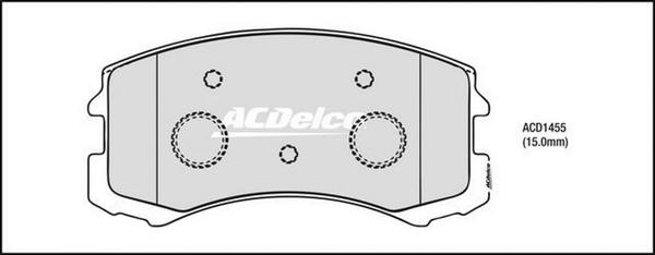 ACDelco ACD1455 - Brake Pad Set, disc brake car-mod.net