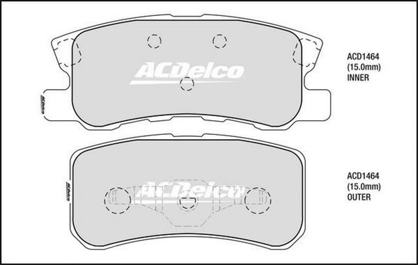 ACDelco ACD1464 - Brake Pad Set, disc brake car-mod.net