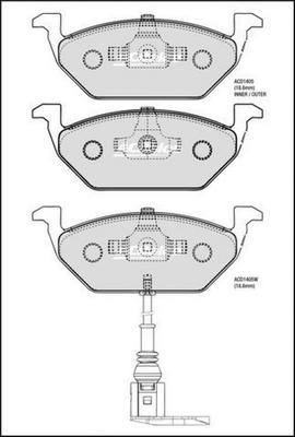 ACDelco ACD1405 - Brake Pad Set, disc brake car-mod.net
