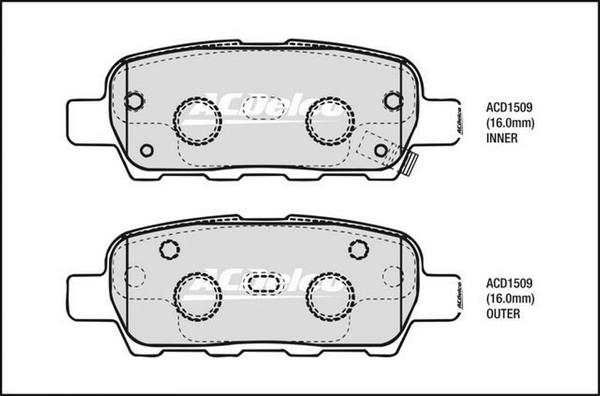 ACDelco ACD1509 - Brake Pad Set, disc brake car-mod.net