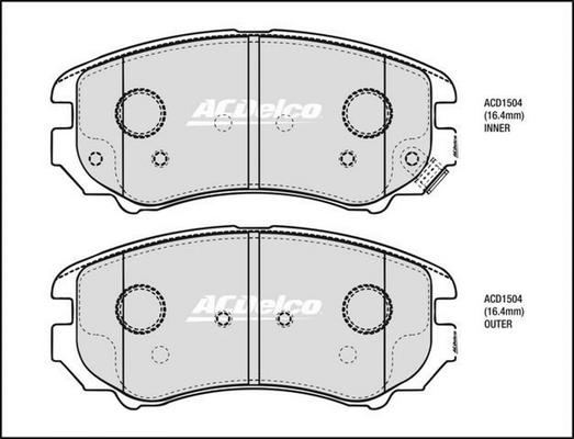 ACDelco ACD1504 - Brake Pad Set, disc brake car-mod.net