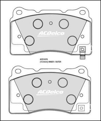 ACDelco ACD1678 - Brake Pad Set, disc brake car-mod.net