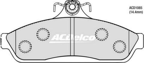 ACDelco ACD1085X - High Performance Brake Pad Set car-mod.net