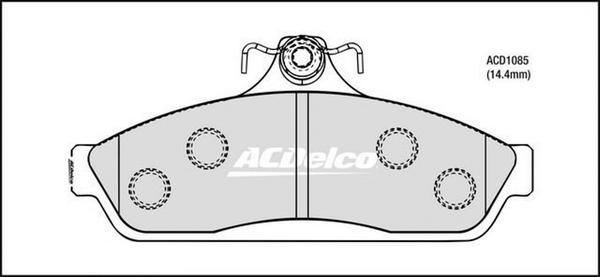 ACDelco ACD1085 - Brake Pad Set, disc brake car-mod.net