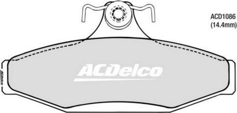 ACDelco ACD1086X - High Performance Brake Pad Set car-mod.net