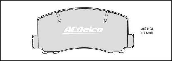 ACDelco ACD1103 - Brake Pad Set, disc brake car-mod.net