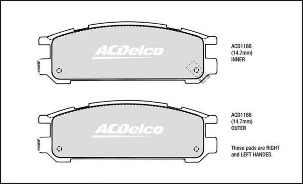 ACDelco ACD1186 - Brake Pad Set, disc brake car-mod.net