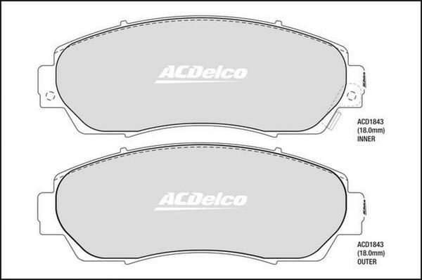 ACDelco ACD1843 - Brake Pad Set, disc brake car-mod.net
