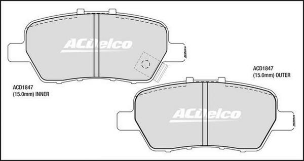 ACDelco ACD1847 - Brake Pad Set, disc brake car-mod.net