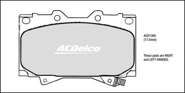 ACDelco ACD1365 - Brake Pad Set, disc brake car-mod.net