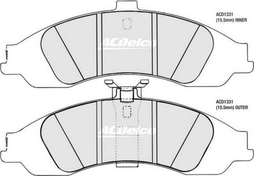 ACDelco ACD1331X - High Performance Brake Pad Set car-mod.net