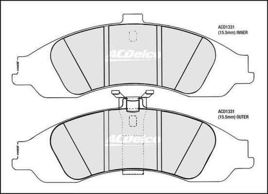 ACDelco ACD1331 - Brake Pad Set, disc brake car-mod.net