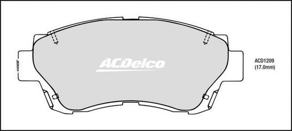 ACDelco ACD1209 - Brake Pad Set, disc brake car-mod.net