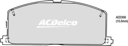 ACDelco ACD308 - Brake Pad Set, disc brake car-mod.net