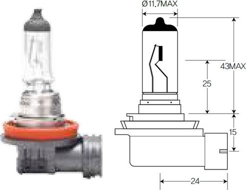 ACDelco ACH11 - Bulb, headlight car-mod.net