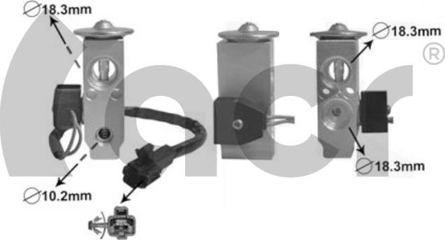 ACR 121491 - Expansion Valve, air conditioning car-mod.net