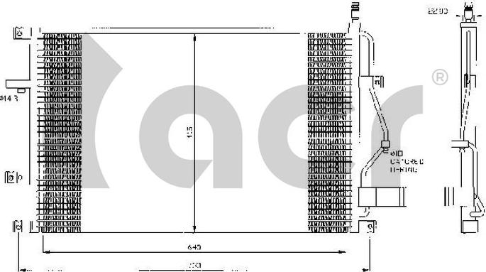 ACR 300441 - Condenser, air conditioning car-mod.net