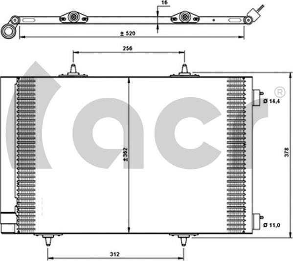 ACR 300690 - Condenser, air conditioning car-mod.net