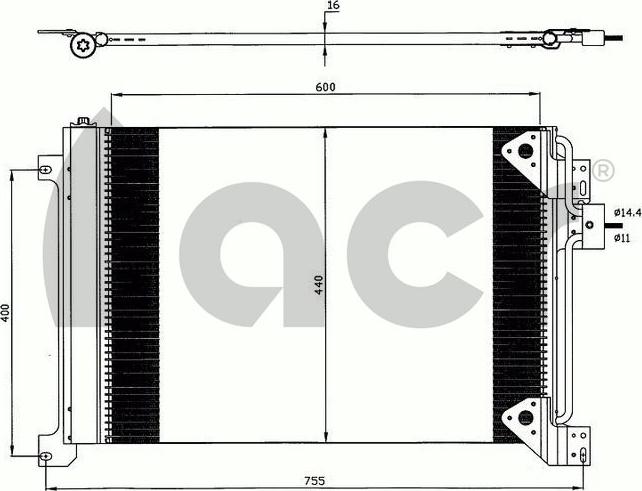 ACR 300642 - Condenser, air conditioning car-mod.net