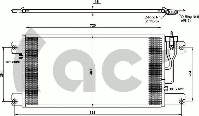 ACR 300652 - Condenser, air conditioning car-mod.net