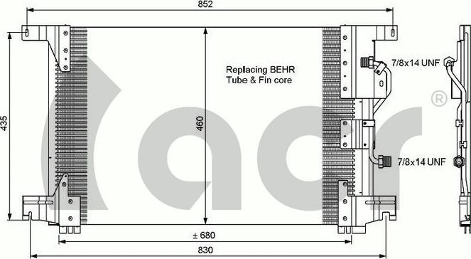 ACR 300657 - Condenser, air conditioning car-mod.net