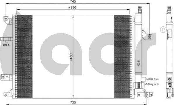 ACR 300667 - Condenser, air conditioning car-mod.net