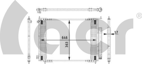 ACR 300609 - Condenser, air conditioning car-mod.net