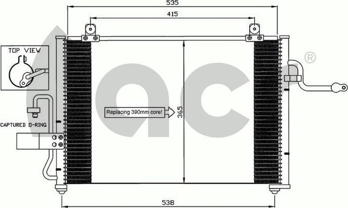ACR 300607 - Condenser, air conditioning car-mod.net