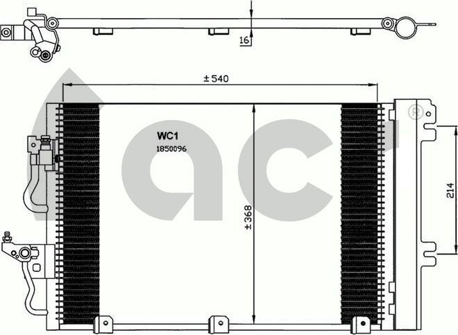 ACR 300618 - Condenser, air conditioning car-mod.net