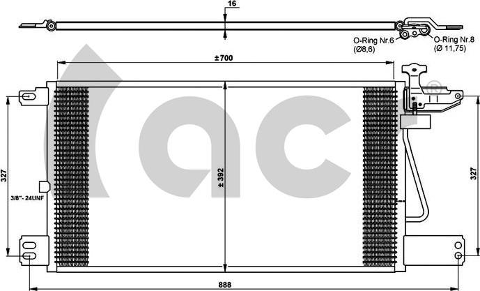 ACR 300670 - Condenser, air conditioning car-mod.net