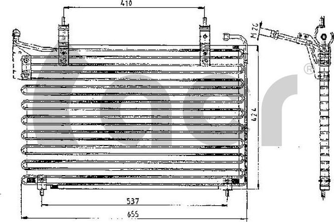 ACR 300148 - Condenser, air conditioning car-mod.net