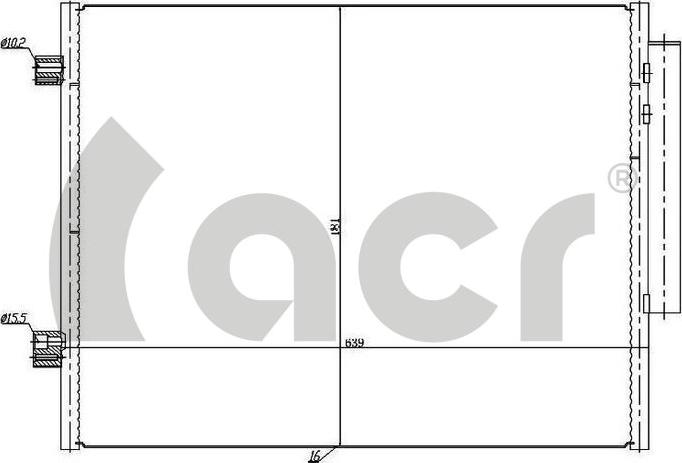 ACR 300800 - Condenser, air conditioning car-mod.net