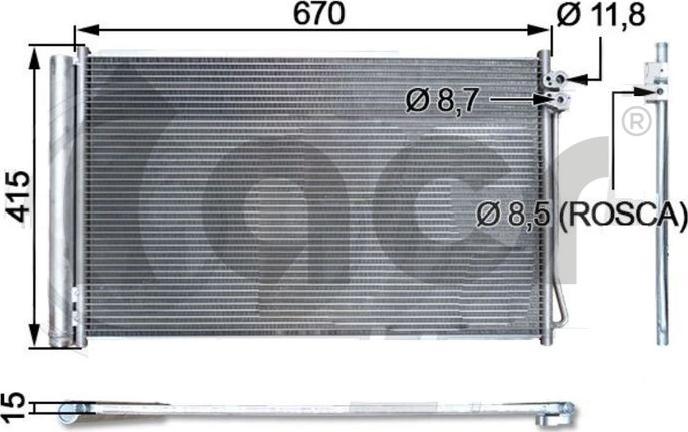 ACR 300807 - Condenser, air conditioning car-mod.net